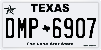 TX license plate DMP6907