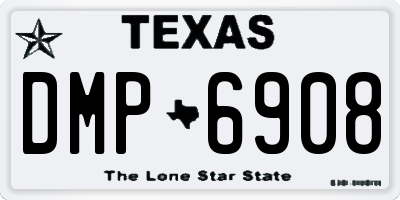 TX license plate DMP6908