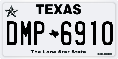 TX license plate DMP6910
