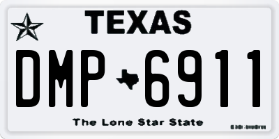 TX license plate DMP6911