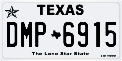 TX license plate DMP6915