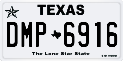 TX license plate DMP6916