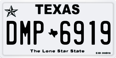 TX license plate DMP6919
