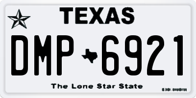 TX license plate DMP6921