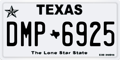 TX license plate DMP6925