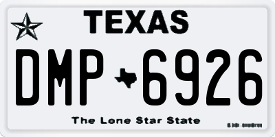 TX license plate DMP6926