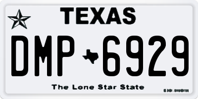 TX license plate DMP6929