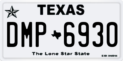 TX license plate DMP6930