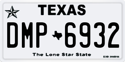 TX license plate DMP6932