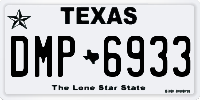 TX license plate DMP6933