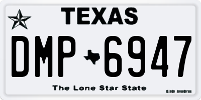 TX license plate DMP6947