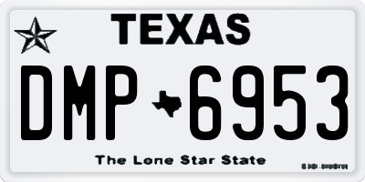 TX license plate DMP6953