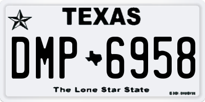 TX license plate DMP6958