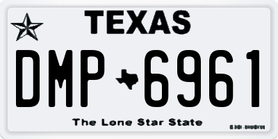 TX license plate DMP6961