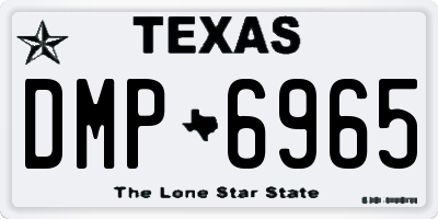 TX license plate DMP6965