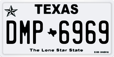 TX license plate DMP6969