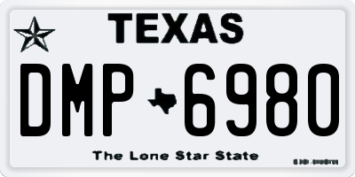 TX license plate DMP6980