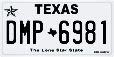 TX license plate DMP6981