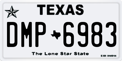 TX license plate DMP6983