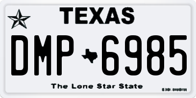 TX license plate DMP6985