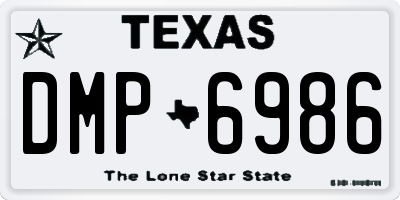 TX license plate DMP6986