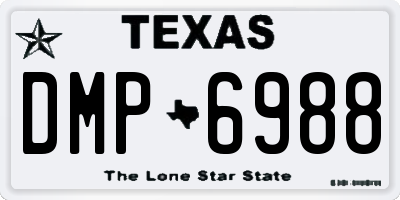 TX license plate DMP6988