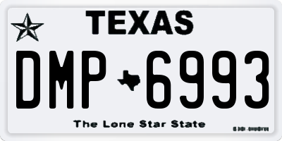 TX license plate DMP6993