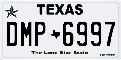 TX license plate DMP6997