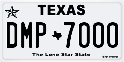 TX license plate DMP7000