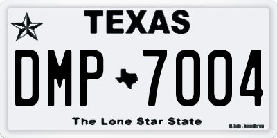 TX license plate DMP7004