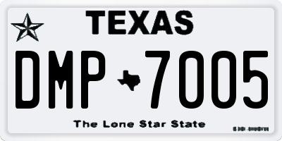 TX license plate DMP7005