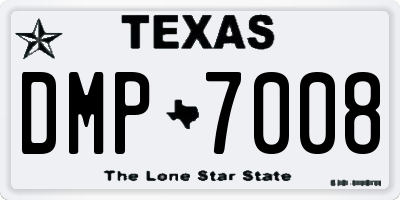TX license plate DMP7008