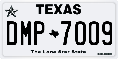 TX license plate DMP7009