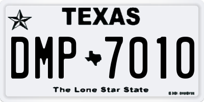 TX license plate DMP7010