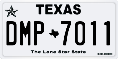 TX license plate DMP7011