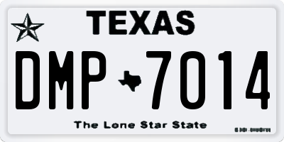 TX license plate DMP7014