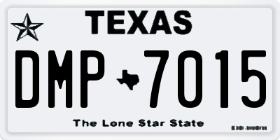 TX license plate DMP7015