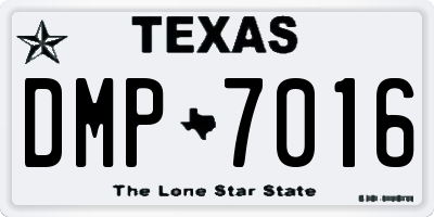 TX license plate DMP7016