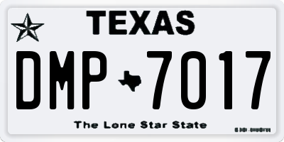 TX license plate DMP7017