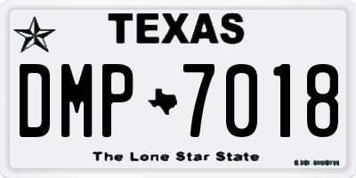 TX license plate DMP7018