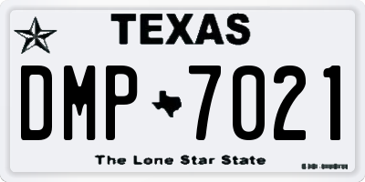 TX license plate DMP7021