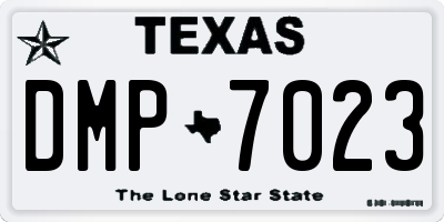 TX license plate DMP7023