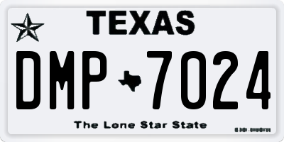 TX license plate DMP7024