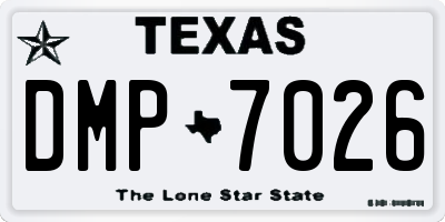 TX license plate DMP7026