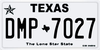 TX license plate DMP7027