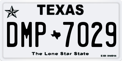 TX license plate DMP7029