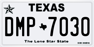 TX license plate DMP7030