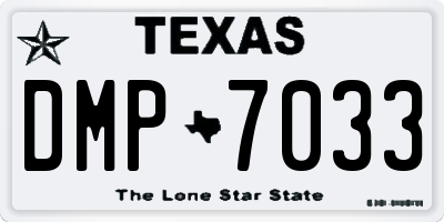 TX license plate DMP7033