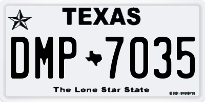 TX license plate DMP7035