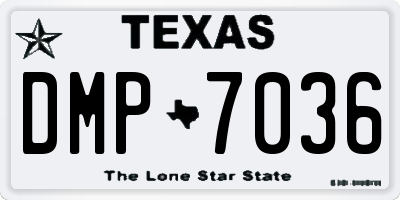 TX license plate DMP7036